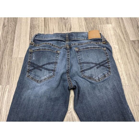 (3/$35) Aeropostale Size 4 Regular Distressed Skinny Denim Blue Jean Jeggings - Picture 3 of 11